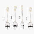 fnS Imperio Gold Plated 24 Pcs Cutlery Set -6 Pcs Dinner Spoon, 6 Pcs Dinner Fork, 6 Pcs Baby Spoon & 6 Pcs Tea Spoons