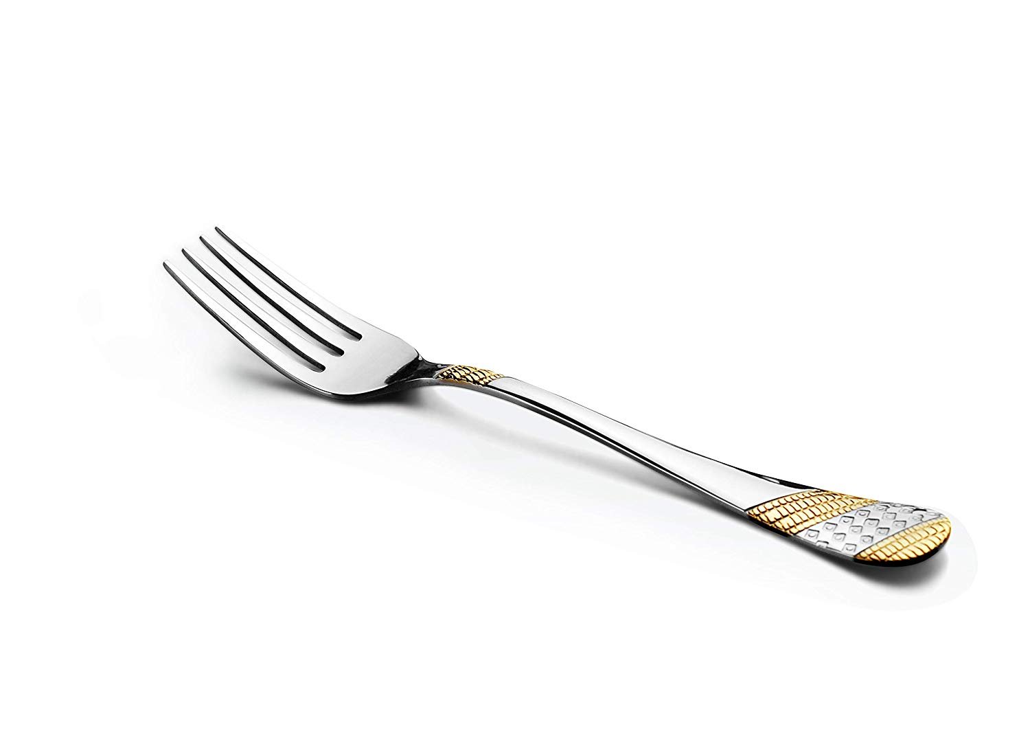 fnS Imperio Gold Plated 24 Pcs Cutlery Set -6 Pcs Dinner Spoon, 6 Pcs Dinner Fork, 6 Pcs Baby Spoon & 6 Pcs Tea Spoons