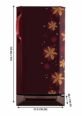 Godrej 190 L Direct Cool Single Door 3 Star Refrigerator with In-Built MP3 Player (Noble Wine, RD 1903 PM 3.2 NBL WIN)