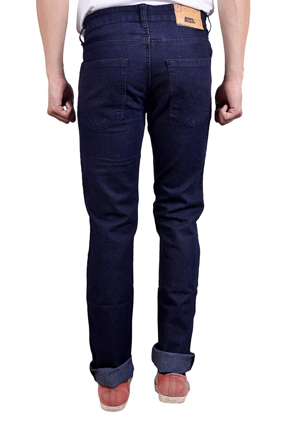 STUDIO NEXX Men’s Carbon Blue Regular fit Jeans