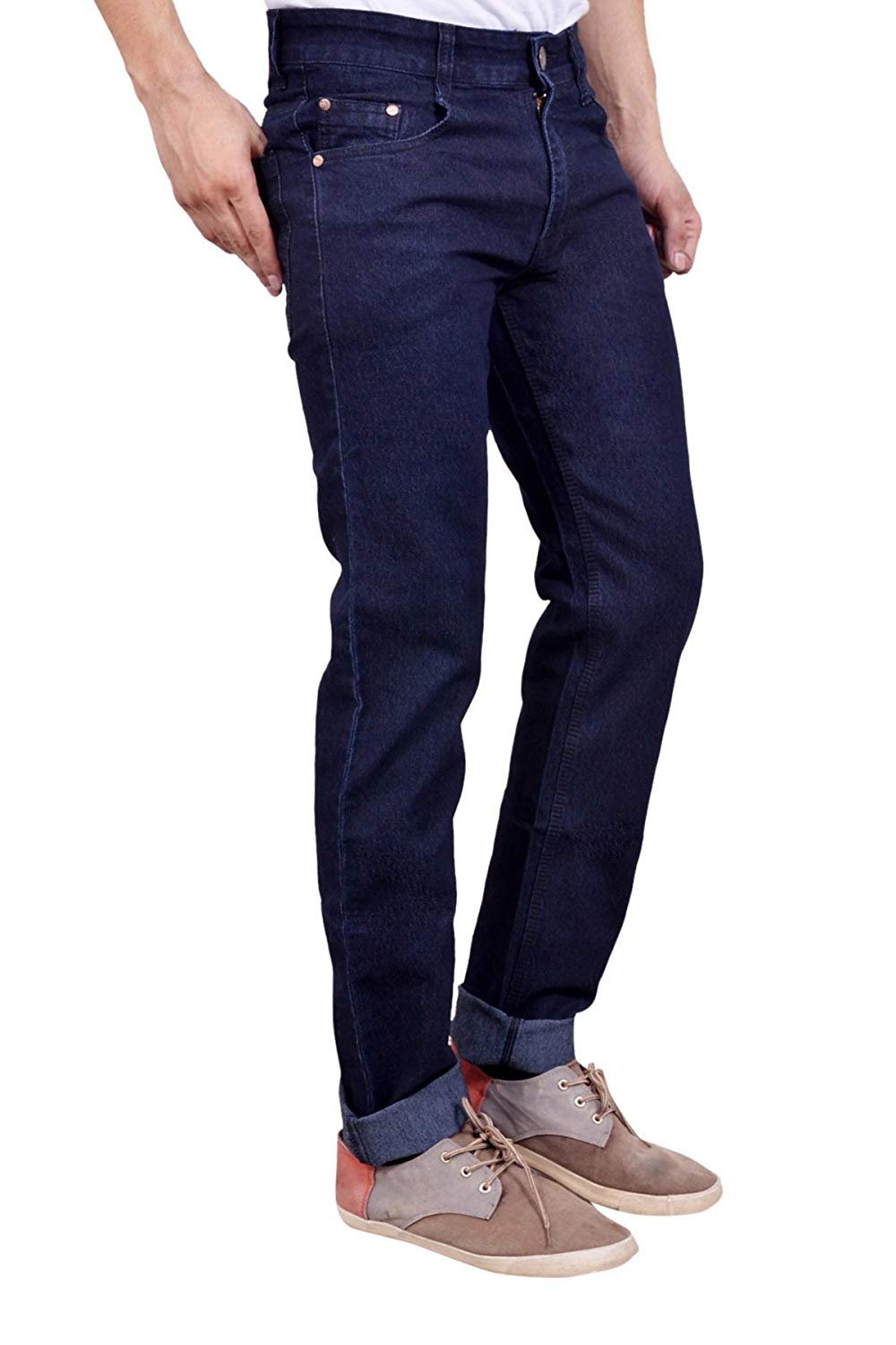 STUDIO NEXX Men’s Carbon Blue Regular fit Jeans