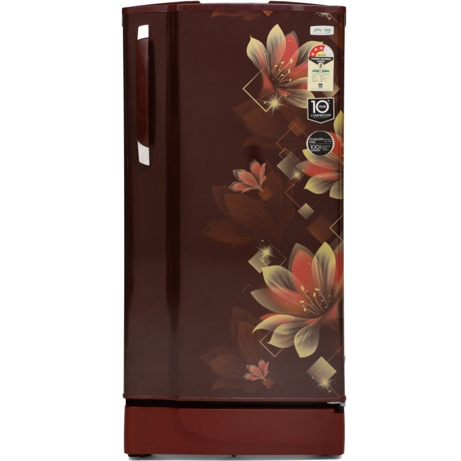 Godrej 190 L Direct Cool Single Door 3 Star Refrigerator with In-Built MP3 Player (Noble Wine, RD 1903 PM 3.2 NBL WIN)