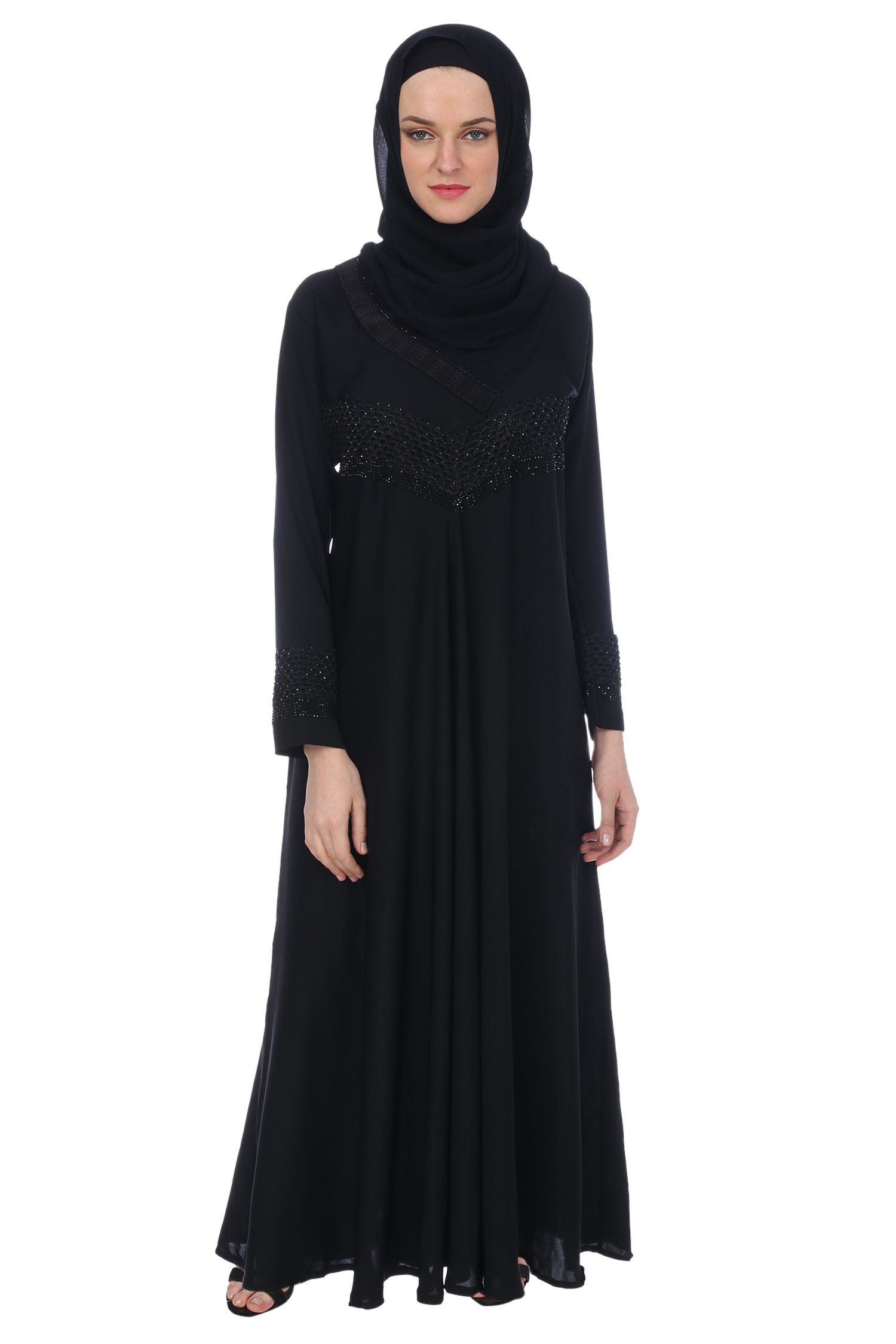 Ayesha Creations Dubai Abayas for Women (Stones)