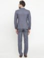 Grey Solid Single-Breasted Formal Suit