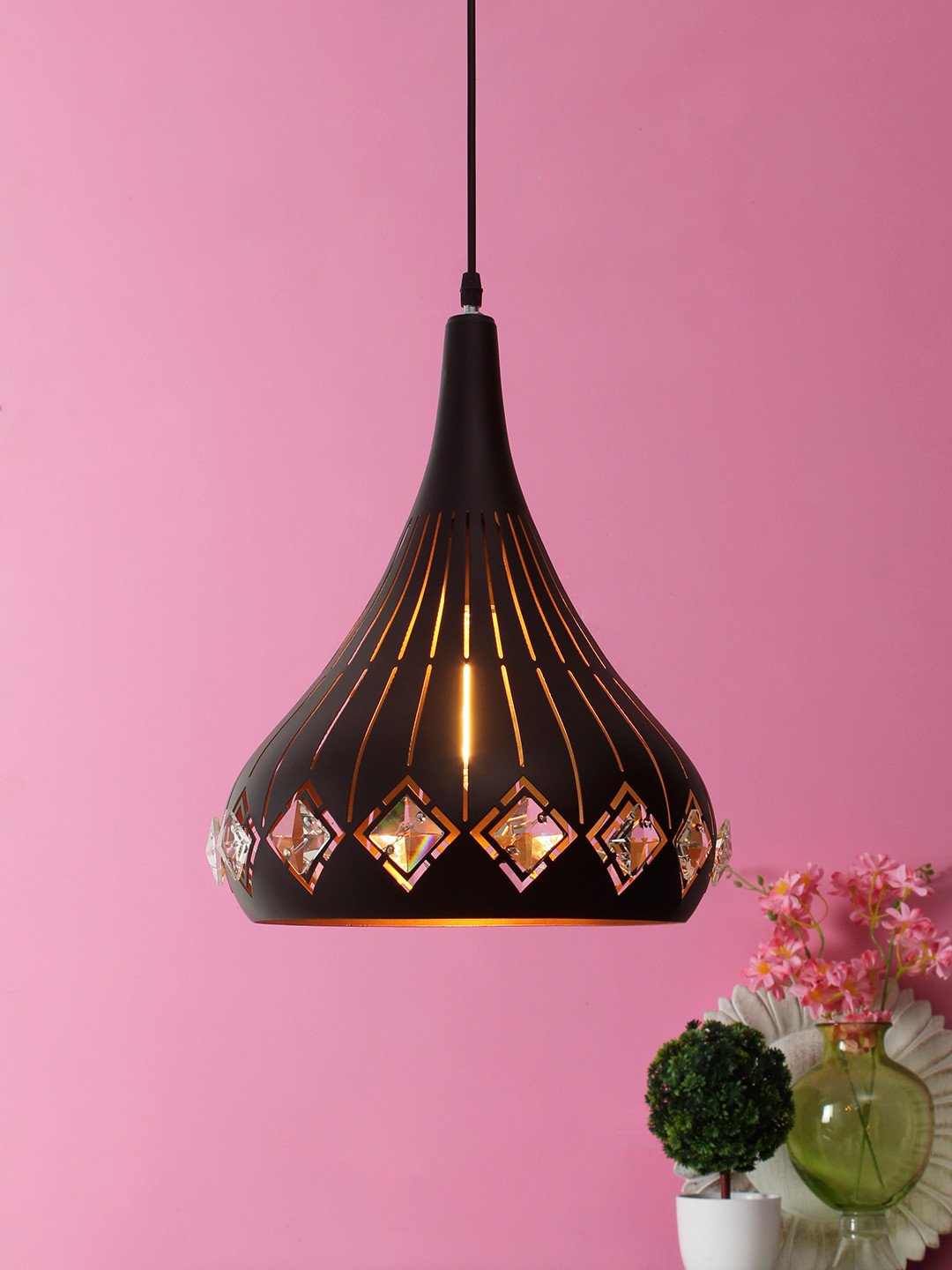 Black & White Solid Pendant Ceiling Lamp