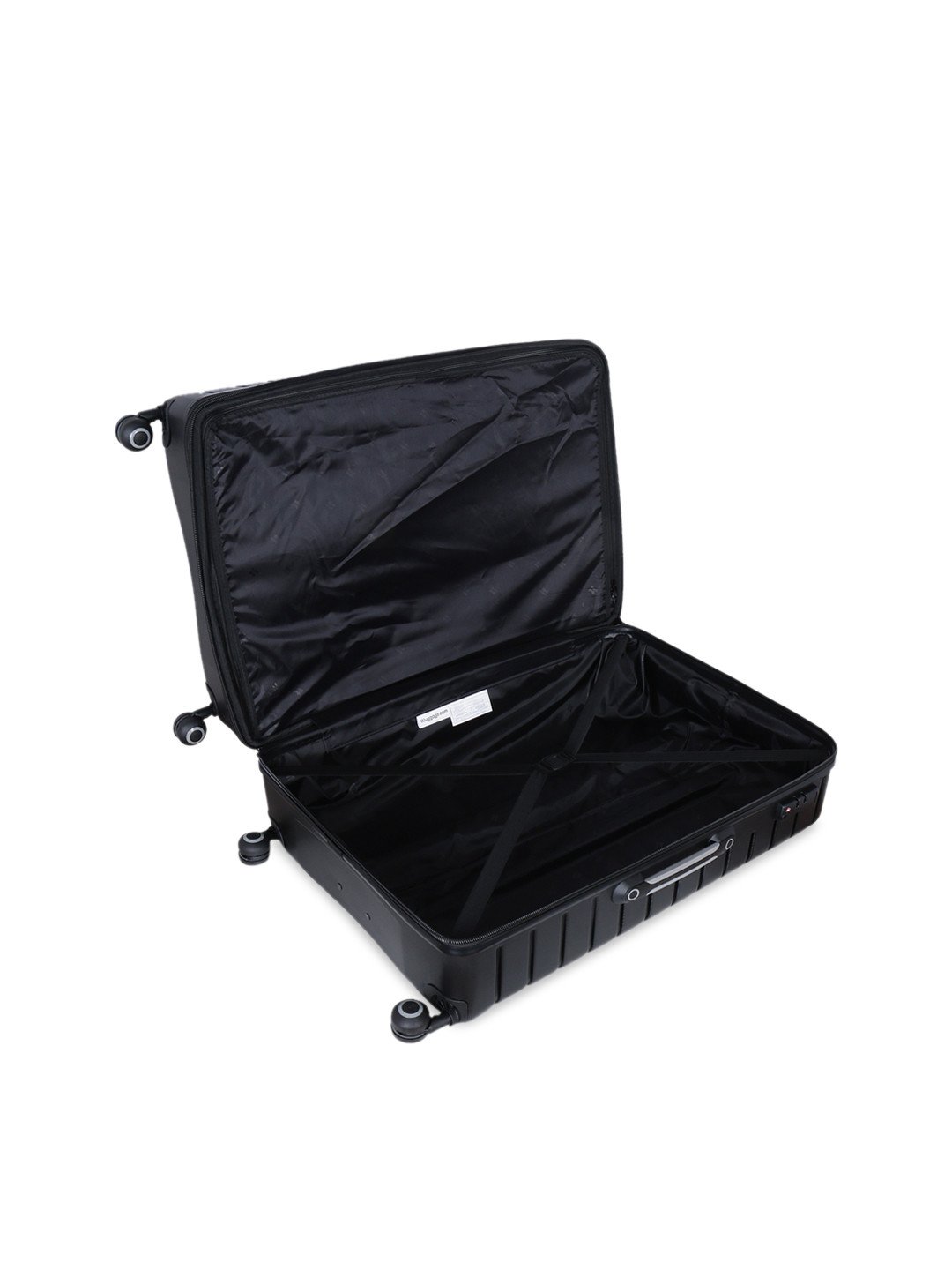Set Of 2 Black 360 Degree Rotation Hard-Sided Intervolve Trolley Suitcases