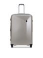 Unisex Set of 3 Grey Textured Hard-Sided Expandable Confide Trolley Suitcases