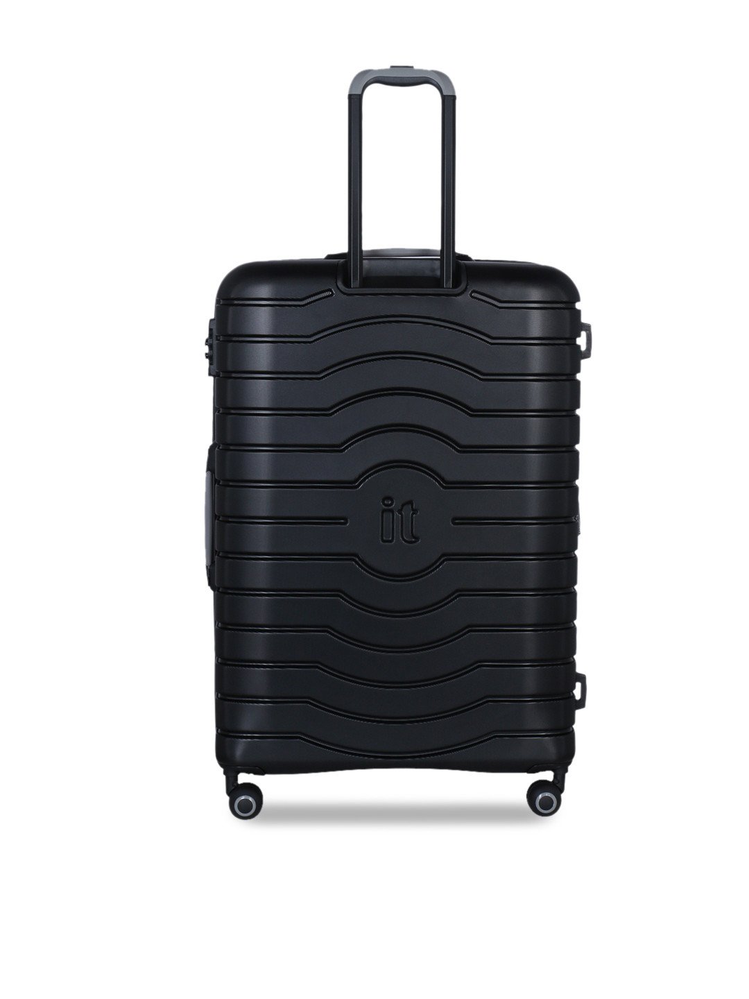 Set Of 2 Black 360 Degree Rotation Hard-Sided Intervolve Trolley Suitcases