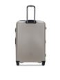 Unisex Set of 3 Grey Textured Hard-Sided Expandable Confide Trolley Suitcases