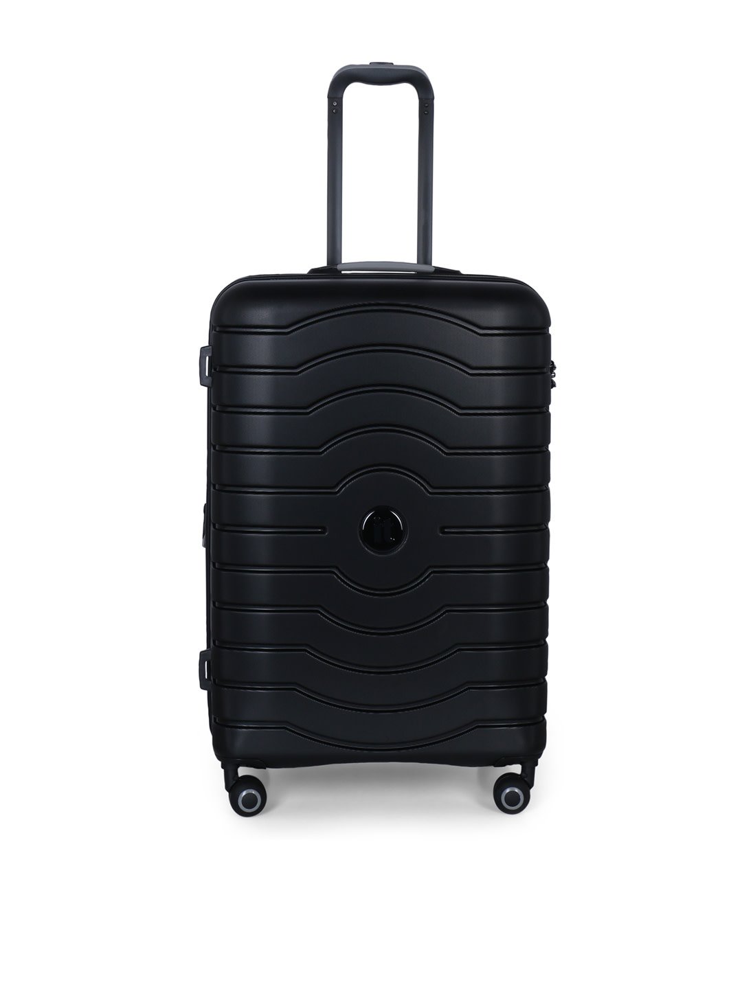 Set Of 2 Black 360 Degree Rotation Hard-Sided Intervolve Trolley Suitcases