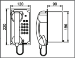 Marine Auto Telephone (ATS-201-A) – Panel Mount